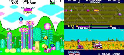 A comparison showing the stimulatory between the Sega Master System and early 80s arcade games from Sega